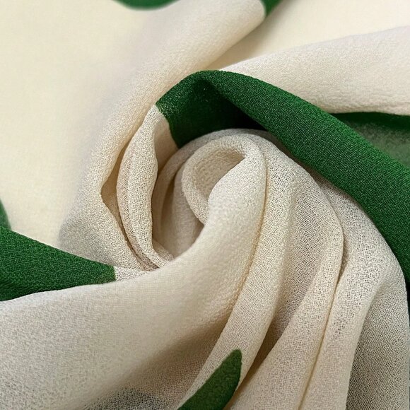 Green Casual Women's Contrast Color Print Lantern Sleeve Blouse Cloth - Picture 5 of 7